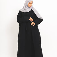Formal Black 2-Piece Kimono with Slip Dress