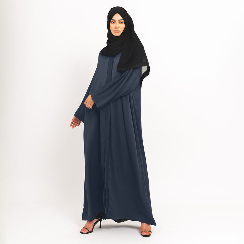 Essential Open Abaya Dark Navy