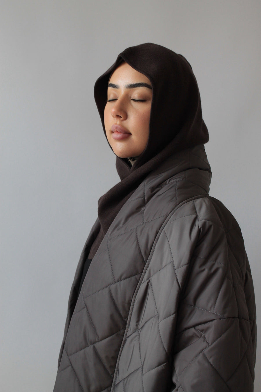 FINE KNIT BALACLAVA Brown