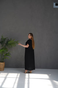 Black Cotton Dress